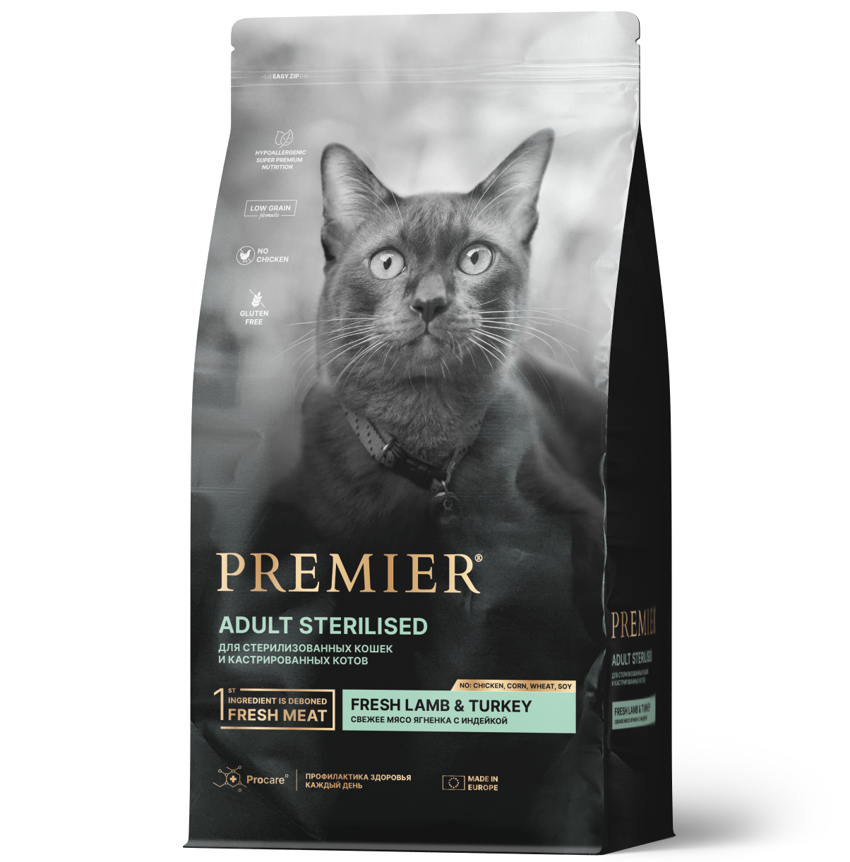 Premier Cat Sterilised Lamb&Turkey 400г