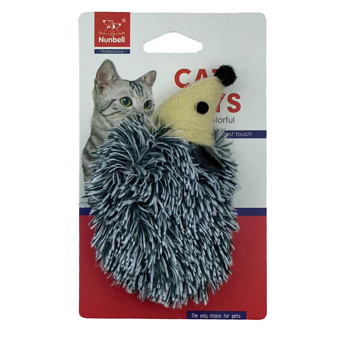 Игрушка Nunbell для кошек "Ёжик" 12х6см
