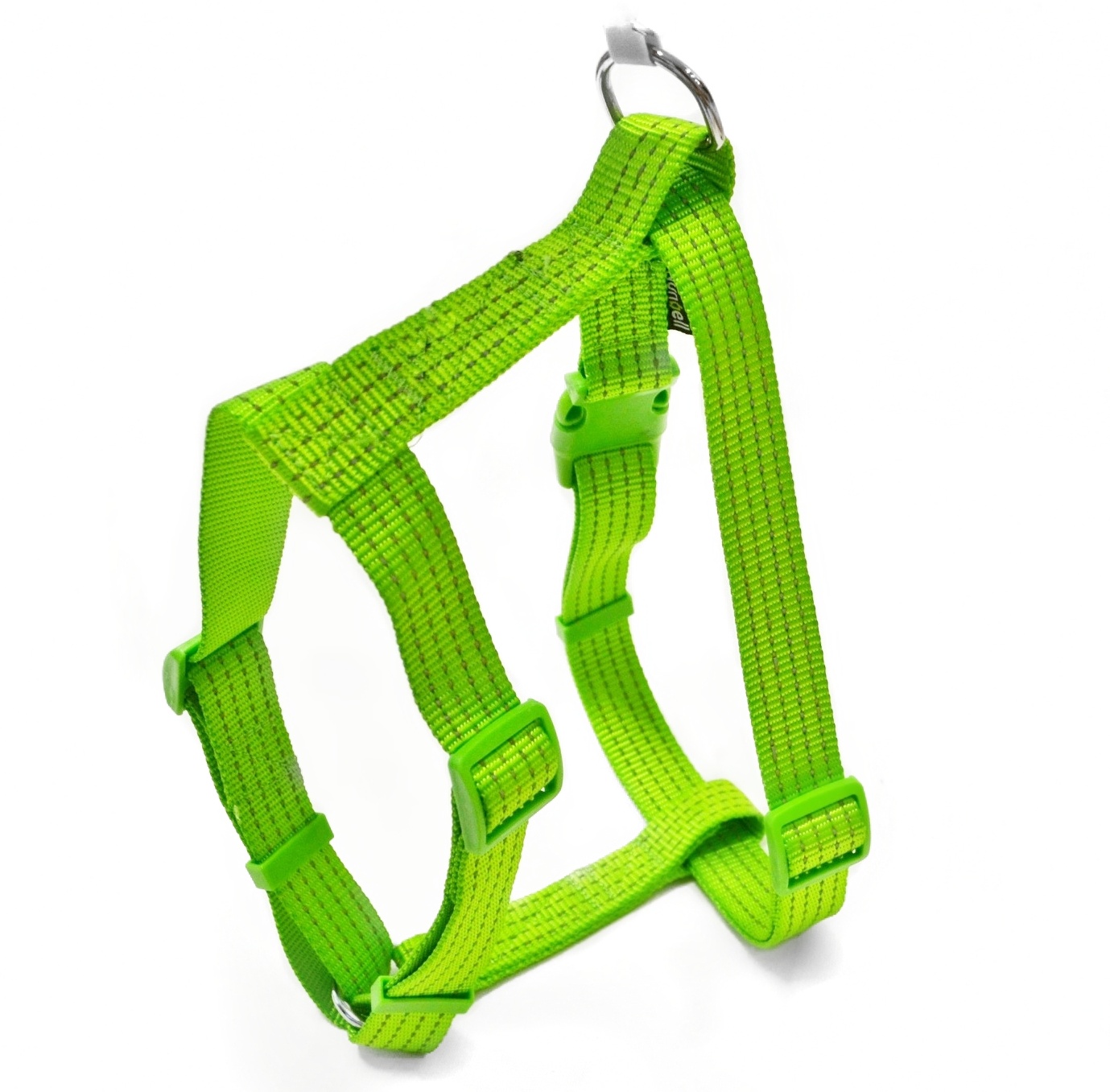 Шлейка Nunbell Smart 25мм*40-68/50-92см нейлон Зеленый со светоотражающей нитью