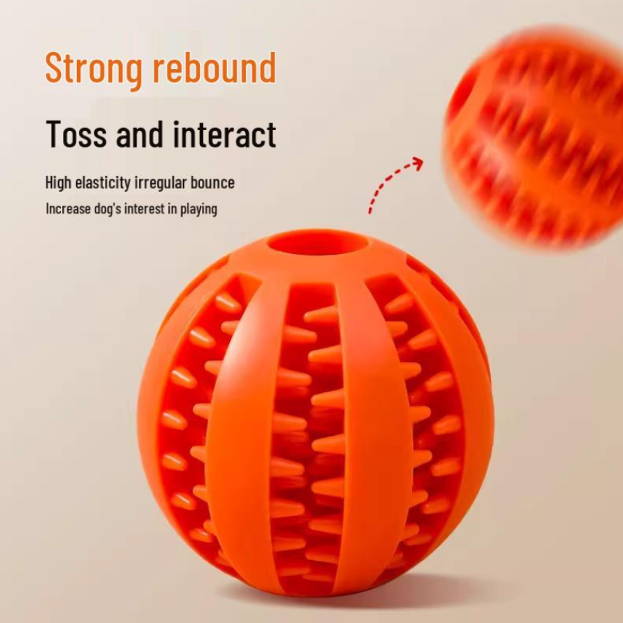 Игрушка TopPet Мяч c отверстиями для лакомств TPR, 7 см