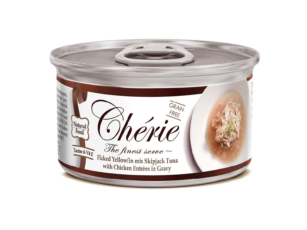 конс. Cherie 80г Тунец с Курицей для Кошек