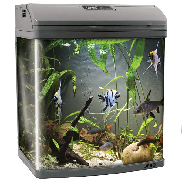 Аквариум JEBO R338 35л 38х27х46см (графит)