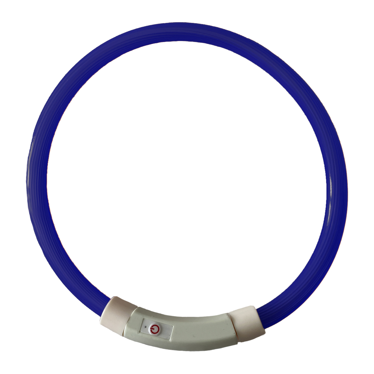 Ошейник TopPet Neon M (50см), светящийся, синий