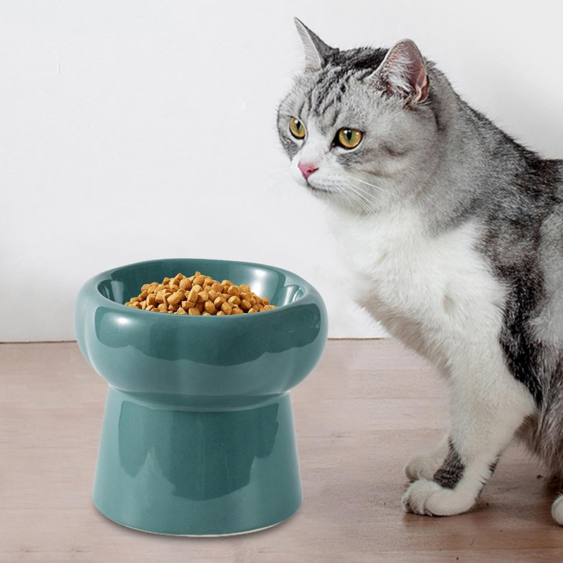 Миска керамическая TopPet высокая бирюзовая 150 мл, H11см