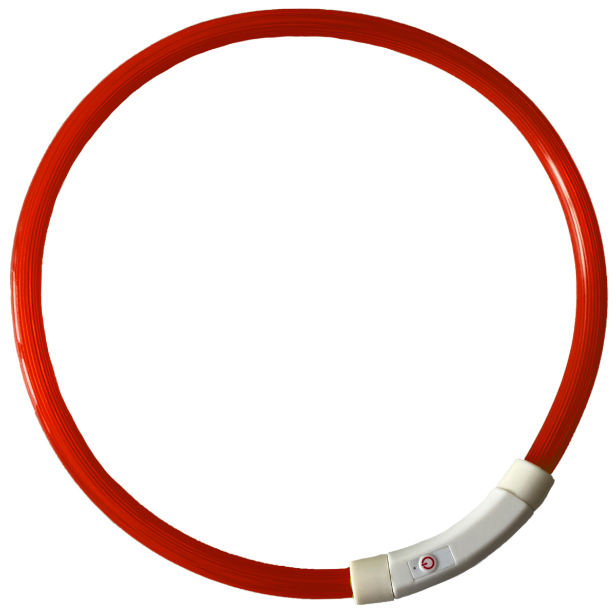 Ошейник TopPet Neon L (70см), светящийся, красный