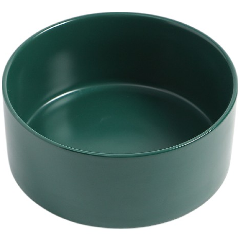 Миска керамическая TopPet большая, темно-зеленая 750 мл
