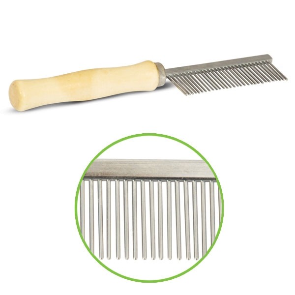 Расческа Nunbell Деревянная ручка односторонняя 17 см