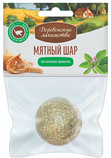 Деревенские Лакомства  Кошачья Мята Мятный шар