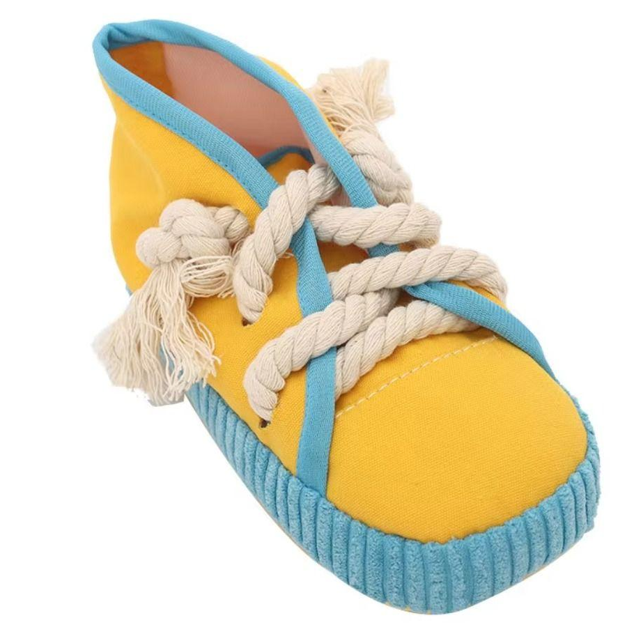 Игрушка TopPet Ботинок текстильный с канатом, 20х9 см.