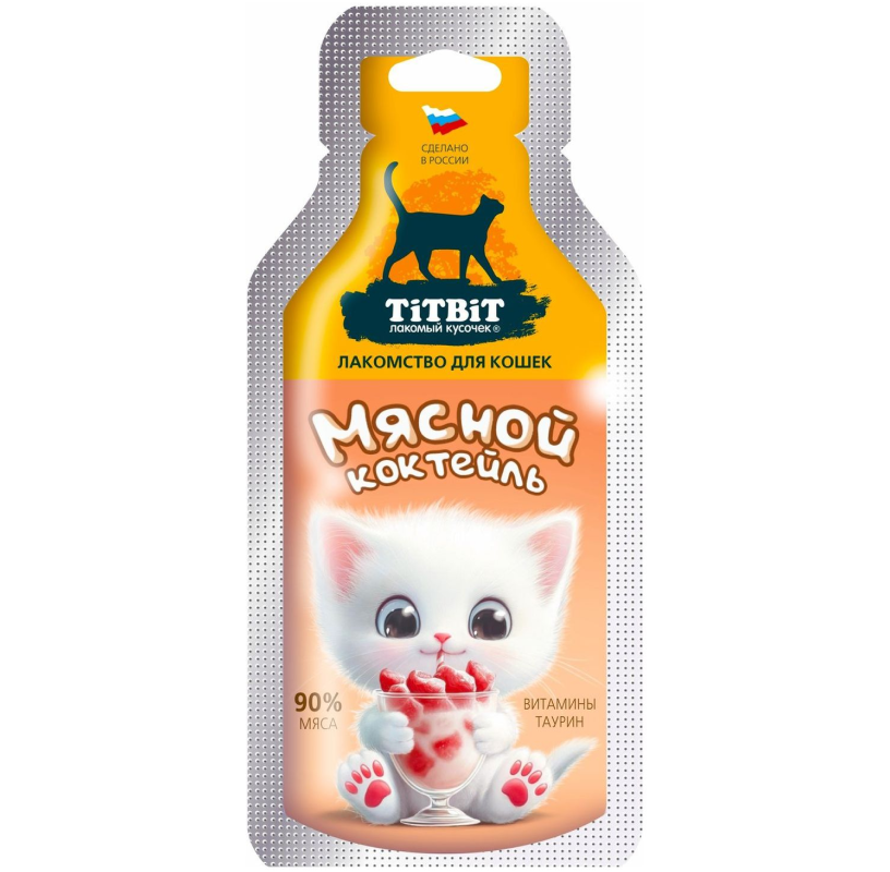 Лакомство Мясной коктейль для Кошек 15г