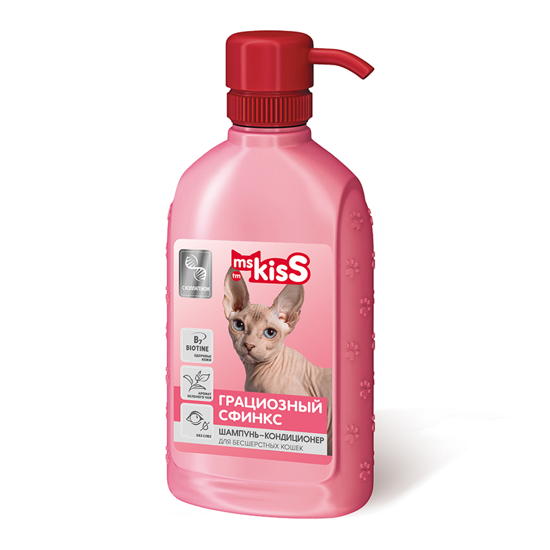 Шампунь Ms.Kiss Грациозный Сфинкс для Безшерстных Кошек