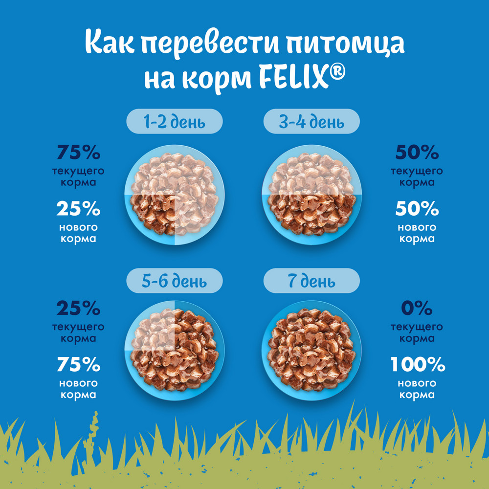 Влажный корм Felix Природа вкуса для взрослых кошек, с курицей в соусе, 75 г