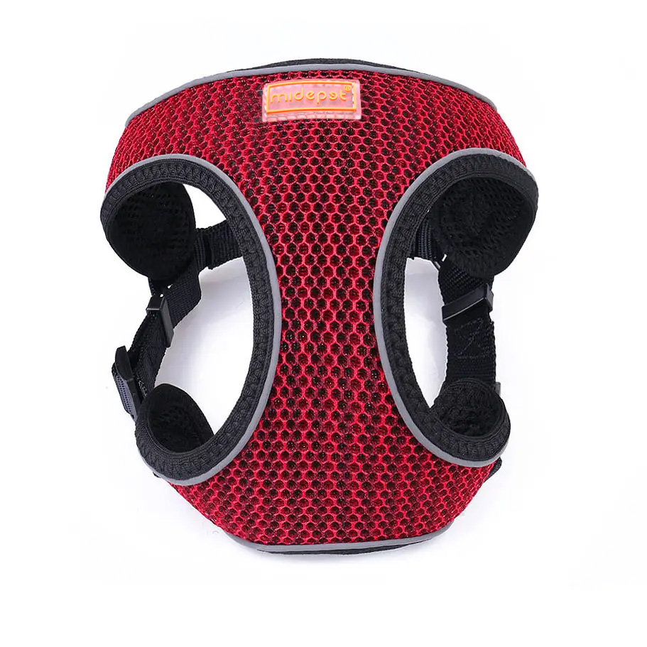 Шлейка Midepet с cотами Х образная XS (шея 28, грудь 28-31см) красная