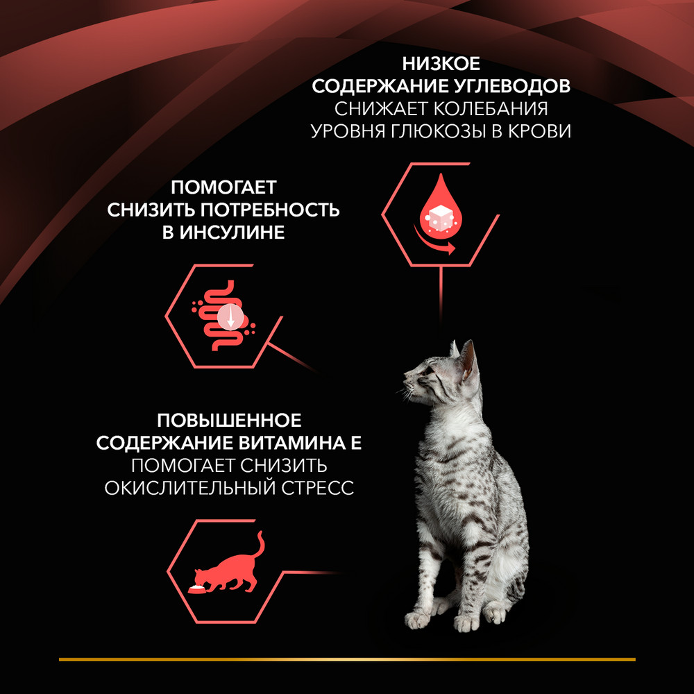 Влажный корм для кошек диетический PURINA® PRO PLAN® VETERINARY DIETS DM St/Ox Diabetes Management при диабете, с курицей, 85 г