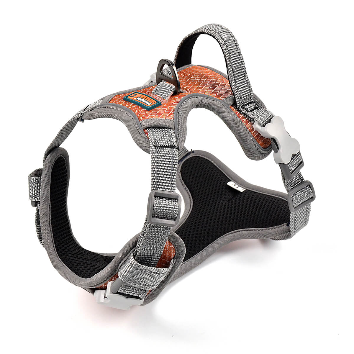 Шлейка MidePet "Odyssey" - S (шея 31-50, грудь 43-56 см) оранжевая