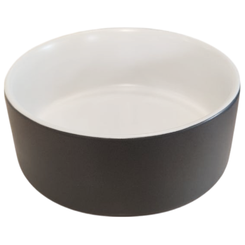 Миска керамическая TopPet большая, серо-белая 750 мл