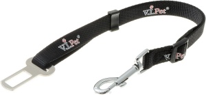 Ошейник V.I.Pet Нейлон 20мм*32-45см чёрный, металлический карабин