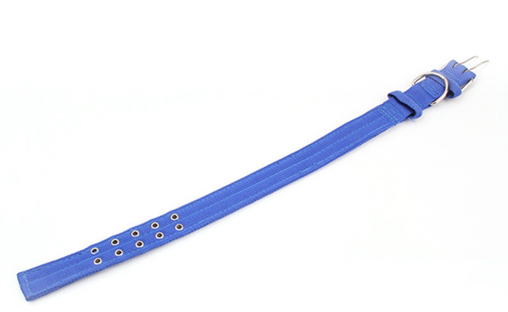 Ошейник TopPet нейлон 48мм*70см двоиной синий