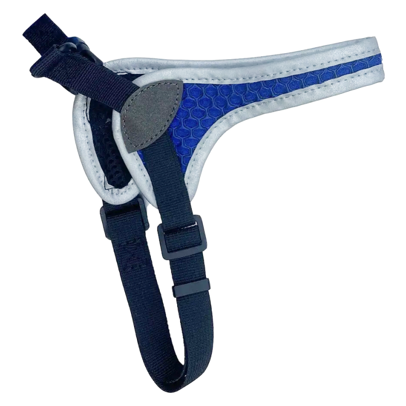 Шлейка Midepet с cотами L образная M (шея 40, грудь 38-52см) Синяя
