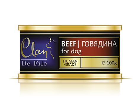 конс. Clan De File 100г с Говядиной для Собак