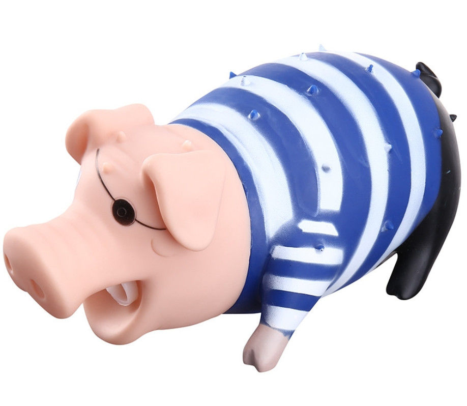 Игрушка Nunbell Свинья хрюкающая 21см, резина