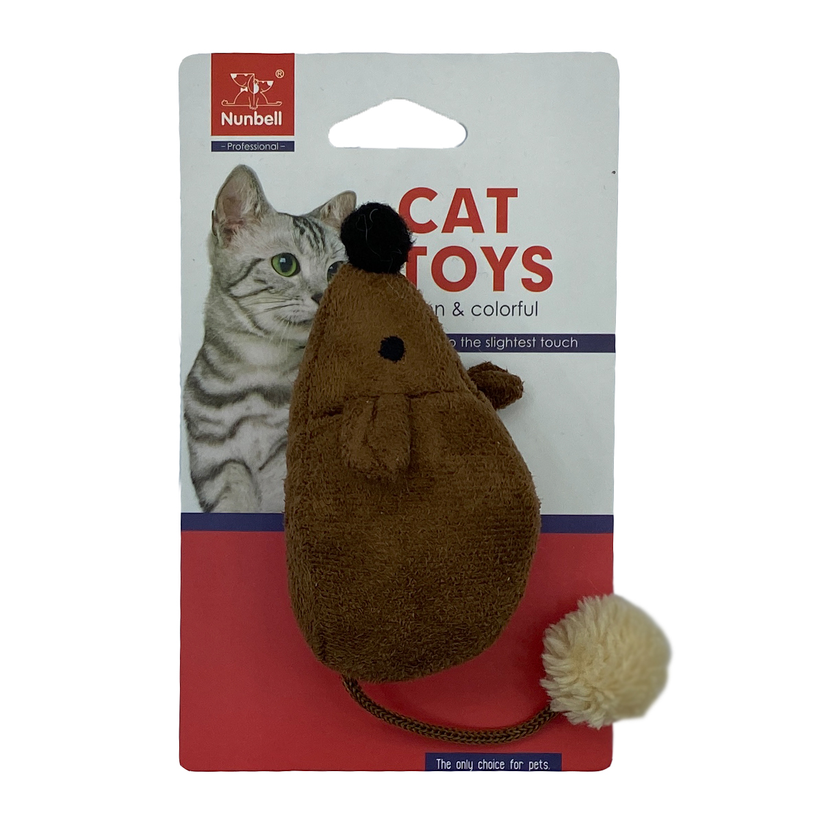 Игрушка Nunbell для кошек "Мышонок с носом" 10x4см