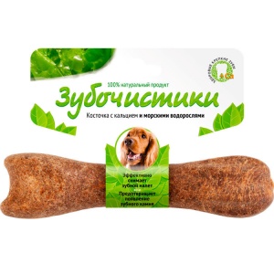 Зубочистики: Косточка со вкусом Морских Водорослей для Собак Средних пород, 95г