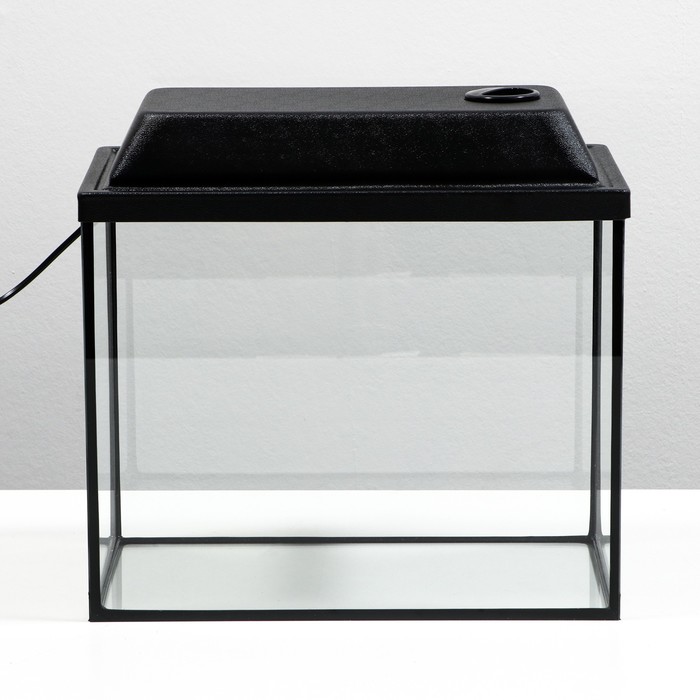 Аквариум с крышкой прямоугольный 30л, 40х23х32см, черный