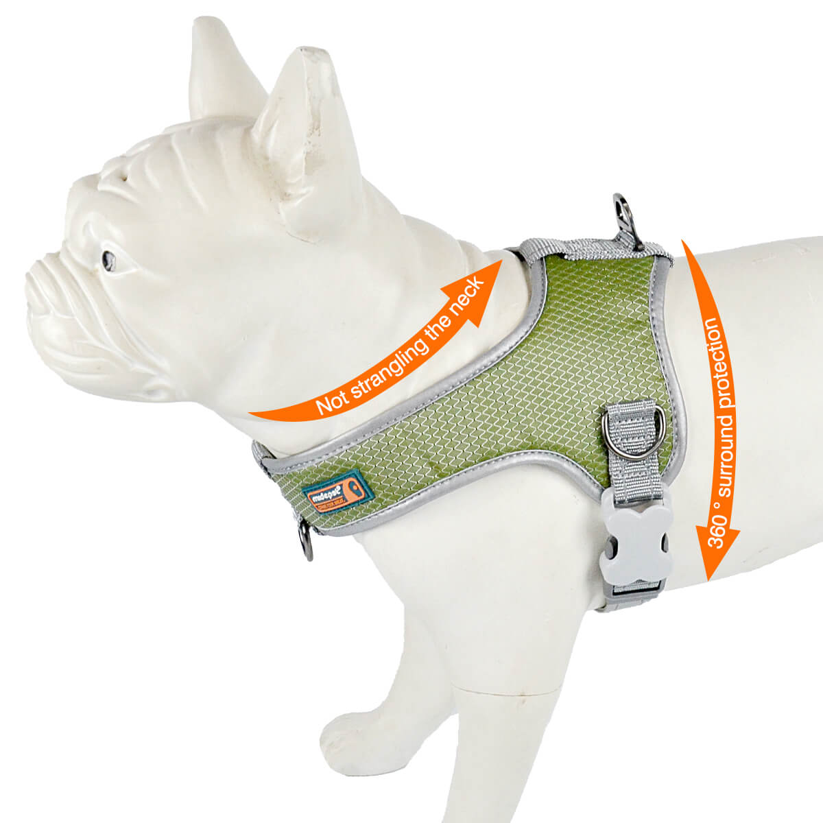 Шлейка MidePet "Odyssey" - L (шея 40-56, грудь 69-81 см) зеленая