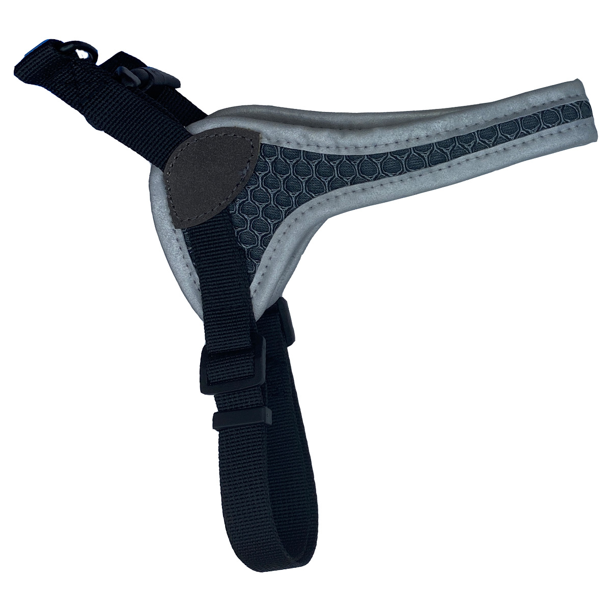 Шлейка Midepet с cотами L образная S (шея 35, грудь 36-50см) Серая