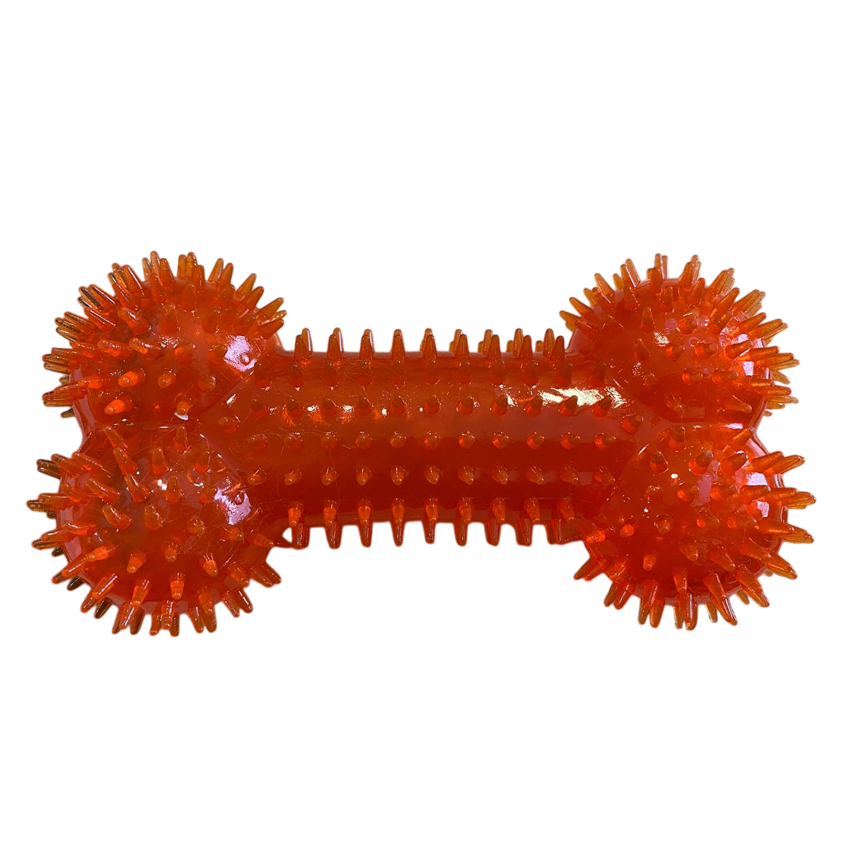 Игрушка TopPet Кость с шипами 16см, термопластическая резина