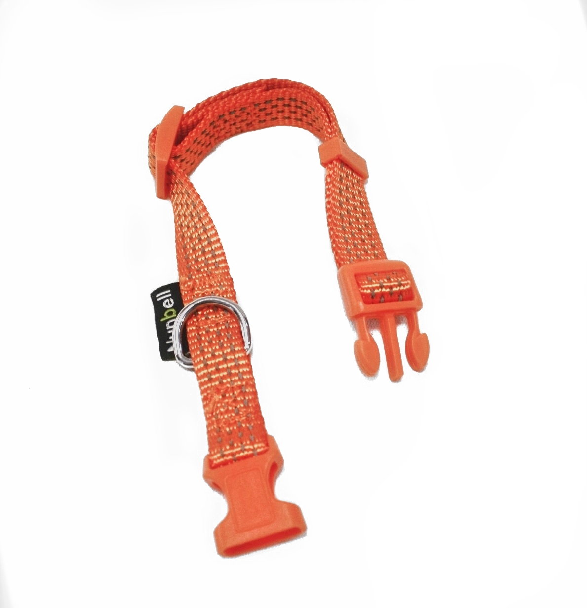 Ошейник Nunbell нейлон 20мм*56см Оранжевый со светоотражающей нитью