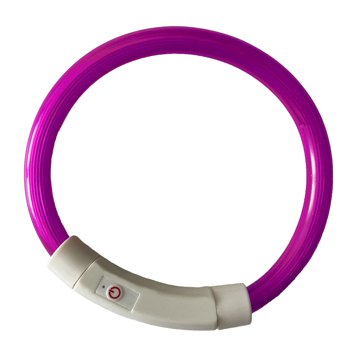 Ошейник TopPet Neon S (35см) светящийся, фуксия