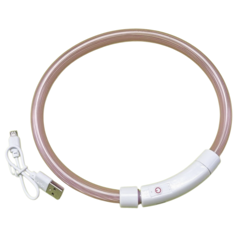 Ошейник TopPet Neon M (50см), светящийся, фиолетовый