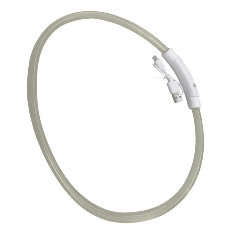 Ошейник TopPet Neon L (70см), светящийся, прозрачный