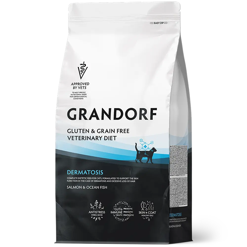 Grandorf Veterinary Diet Cat Dermatosis 400г для Кошек с заболеваниями кожи