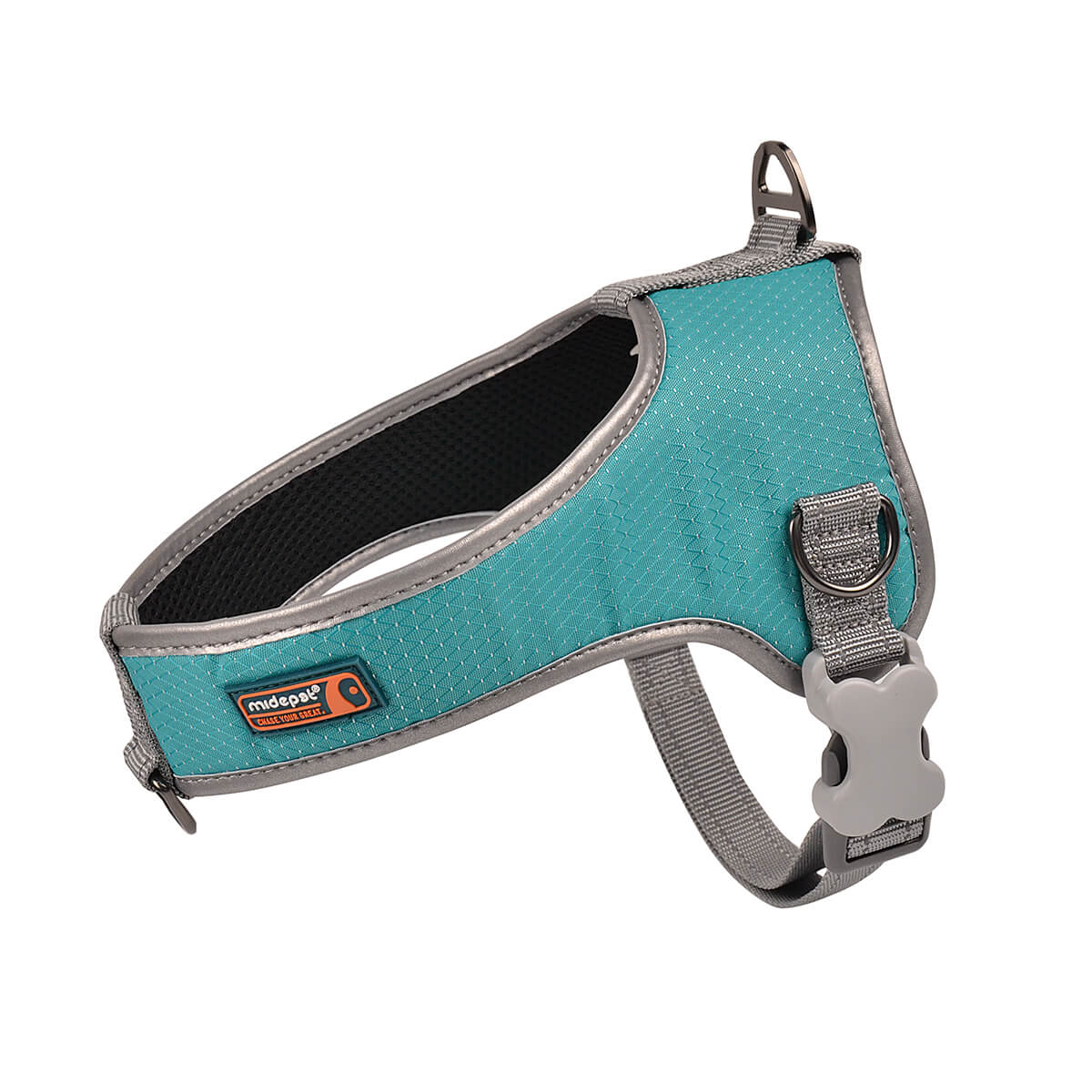 Шлейка MidePet "Odyssey" - M (шея 32-52, грудь 56-69 см) бирюзовая