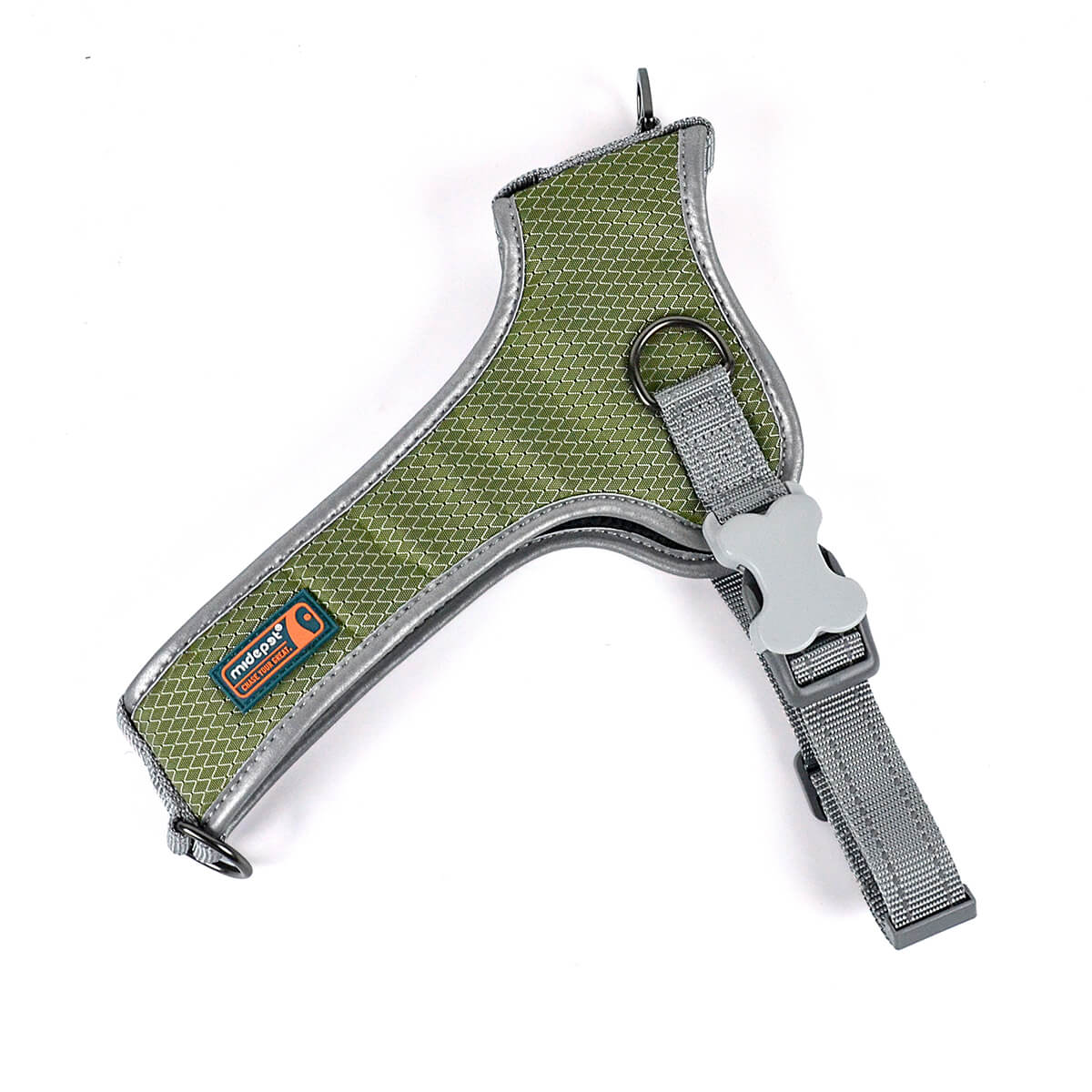 Шлейка MidePet "Odyssey" - L (шея 40-56, грудь 69-81 см) зеленая