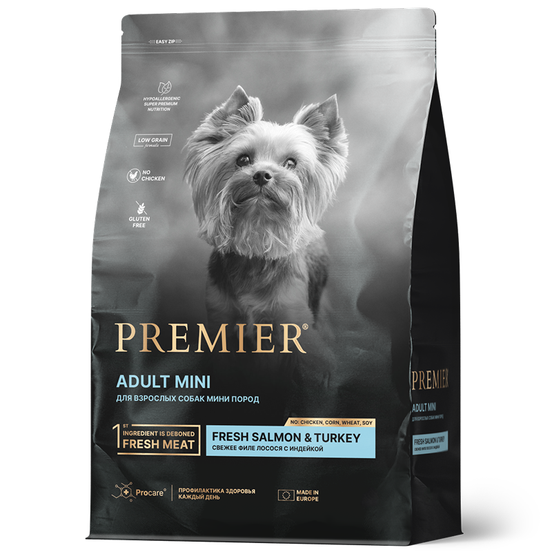 Premier Dog Adult Mini Salmon&Turkey 3кг