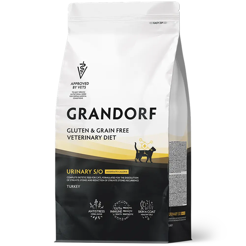 Grandorf Veterinary Diet Cat Urinary S/O Moderate Calorie 400г для Кошек склонных к набору веса