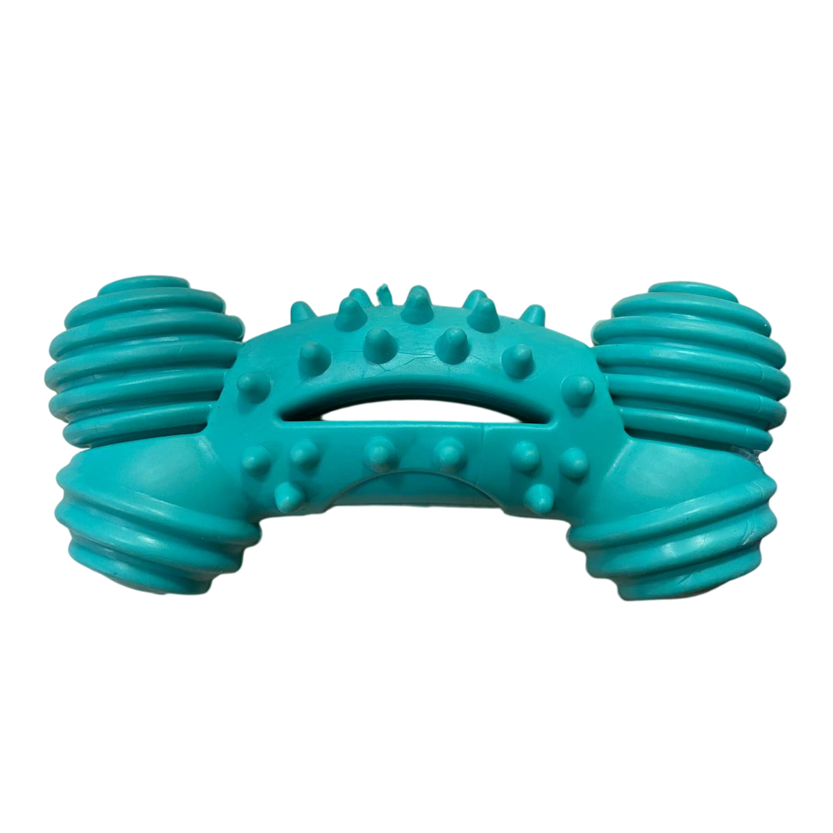 Игрушка TopPet Кость Литая с отверстием и шипами, 10,5см