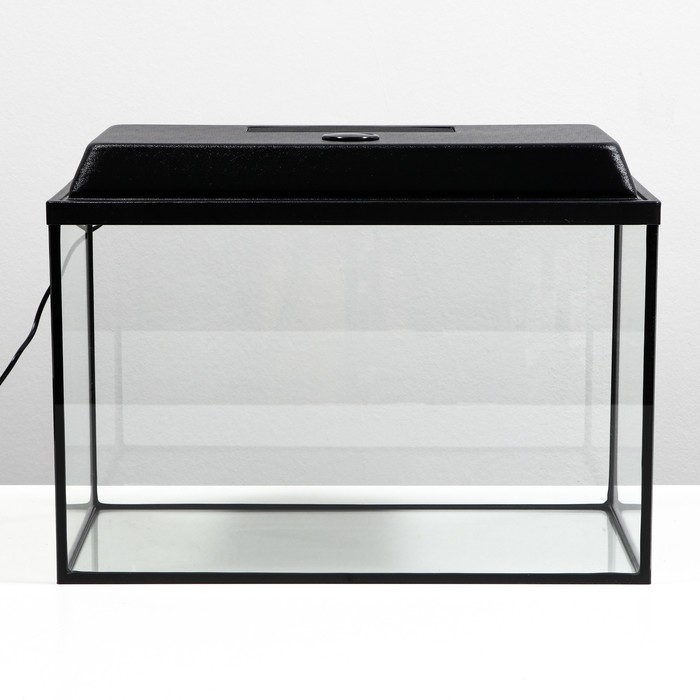 Аквариум с крышкой прямоугольный 50л, 51х27х35см, черный