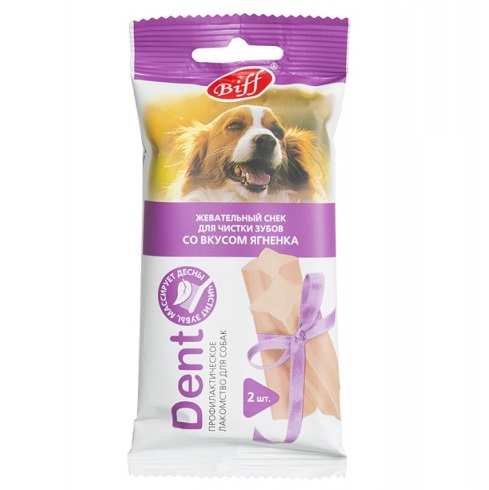 Снек Dent со вкусом Ягненка для чистки зубов Собак Средних пород 2шт, 50г