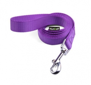 Поводок Nunbell нейлон 15мм*120см Фиолетовый со светоотражающей нитью
