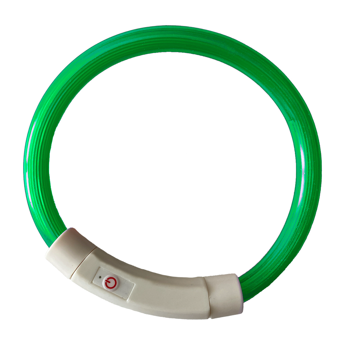 Ошейник TopPet Neon L (70см), светящийся, зеленый