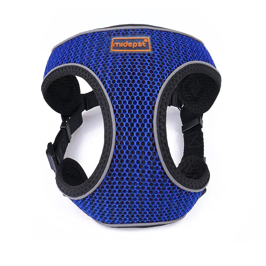 Шлейка Midepet с cотами Х образная M (шея 44 , грудь 48-56см) Синяя