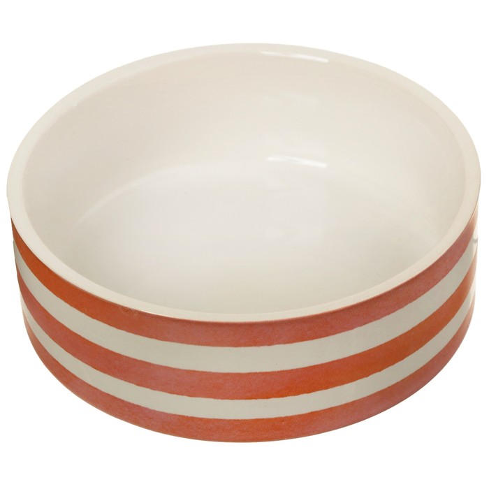 Миска Керамическая Пижон Полоски терракотовая 180мл