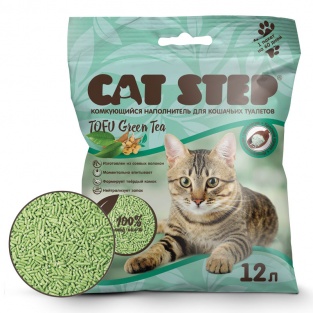Cat Step Tofu Green Tea 12л Комкующийся