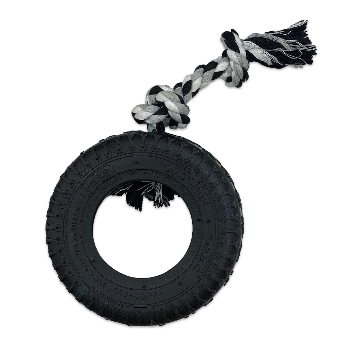 Игрушка Nunbell Шина большая 14,5см с веревкой, TPR