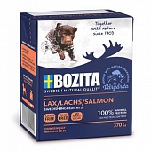 Bozita 370г кусочки в желе с Лососем для Собак